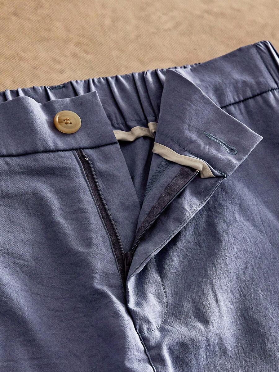 Bermuda droit tissé taille mi-haute – Short décontracté pour homme
