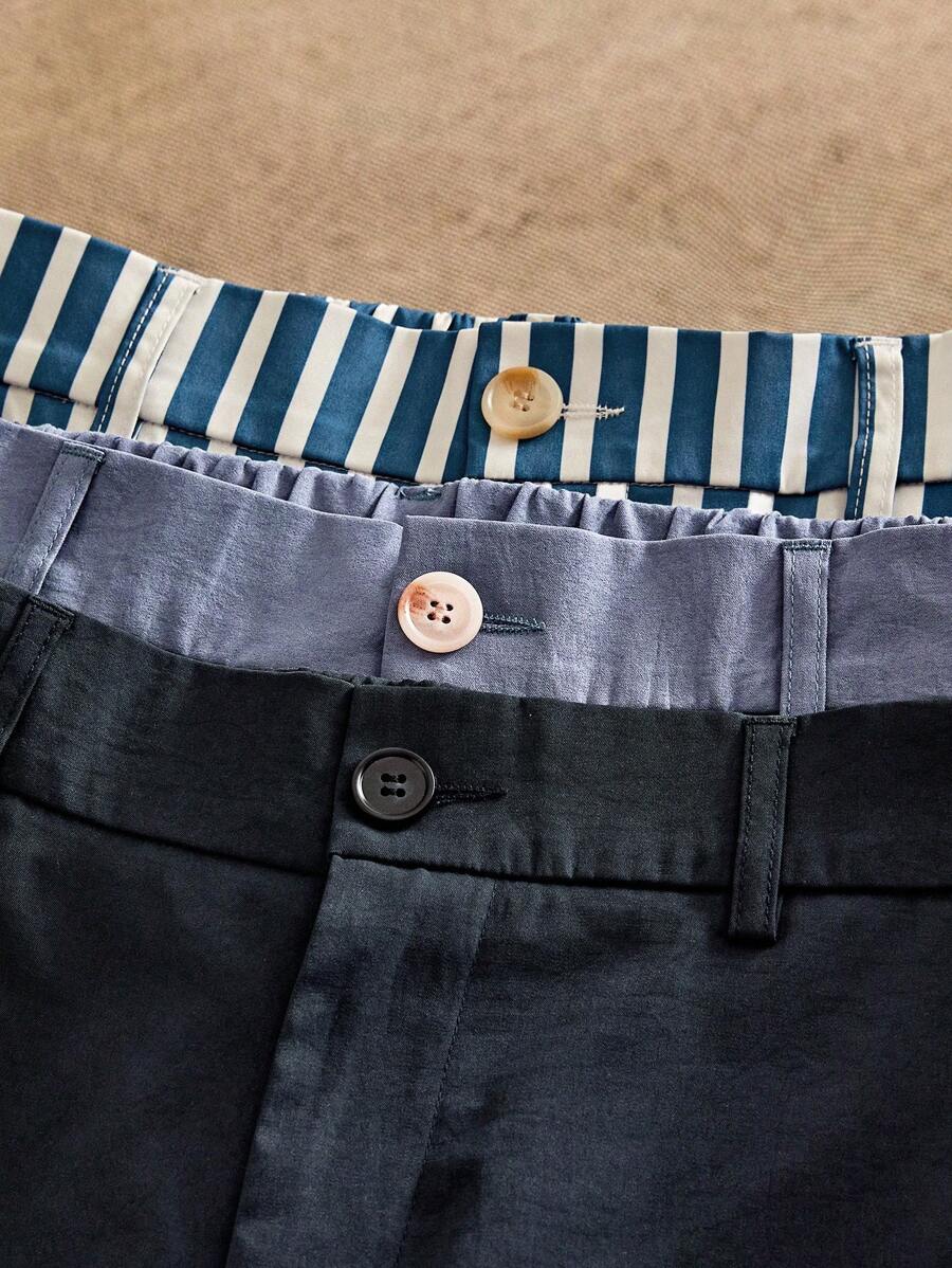 Bermuda droit tissé taille mi-haute – Short décontracté pour homme