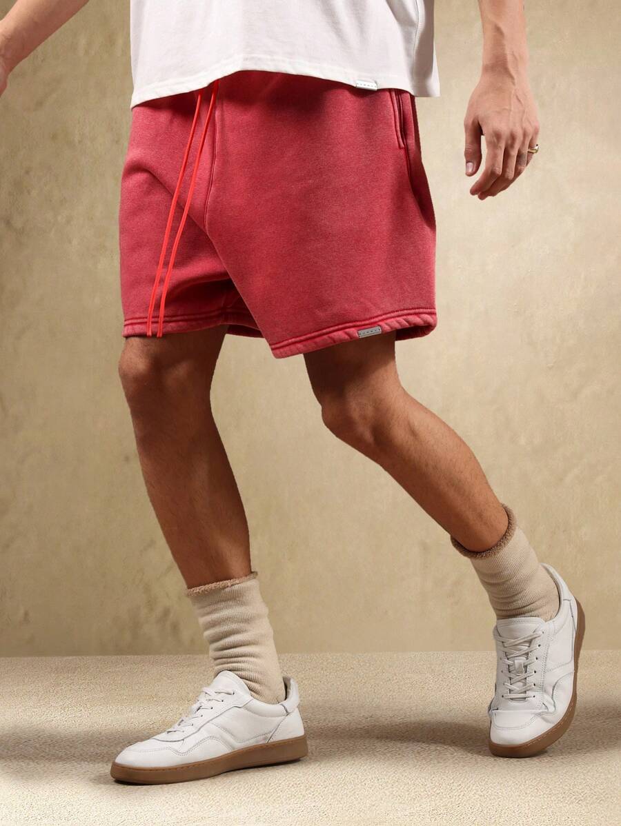 Bermuda athlétique taille haute à entrejambe bas – Style détente pour homme