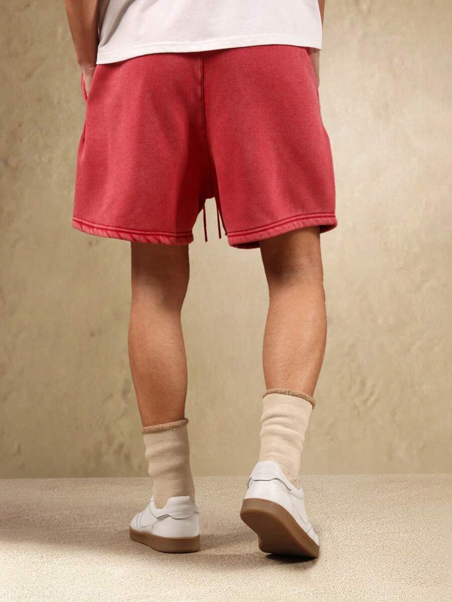 Bermuda athlétique taille haute à entrejambe bas – Style détente pour homme