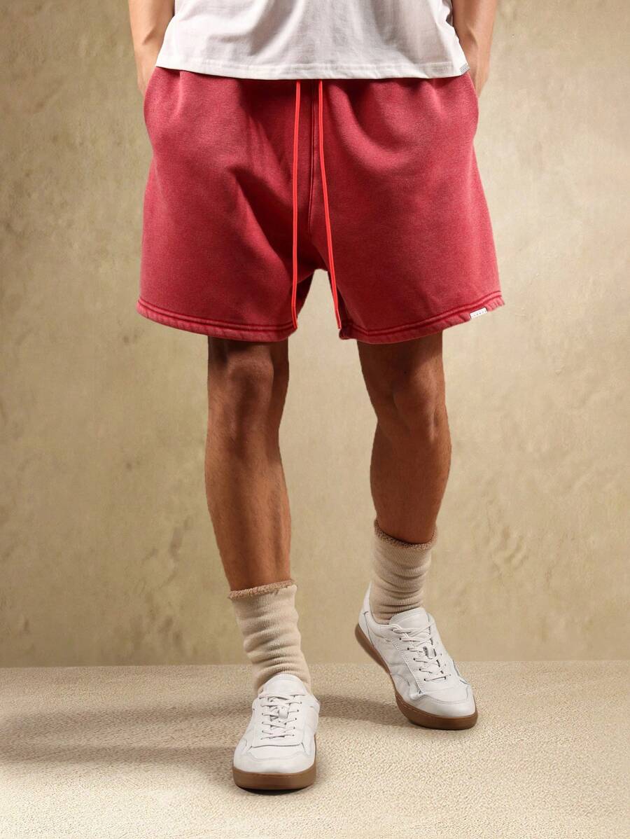 Bermuda athlétique taille haute à entrejambe bas – Style détente pour homme