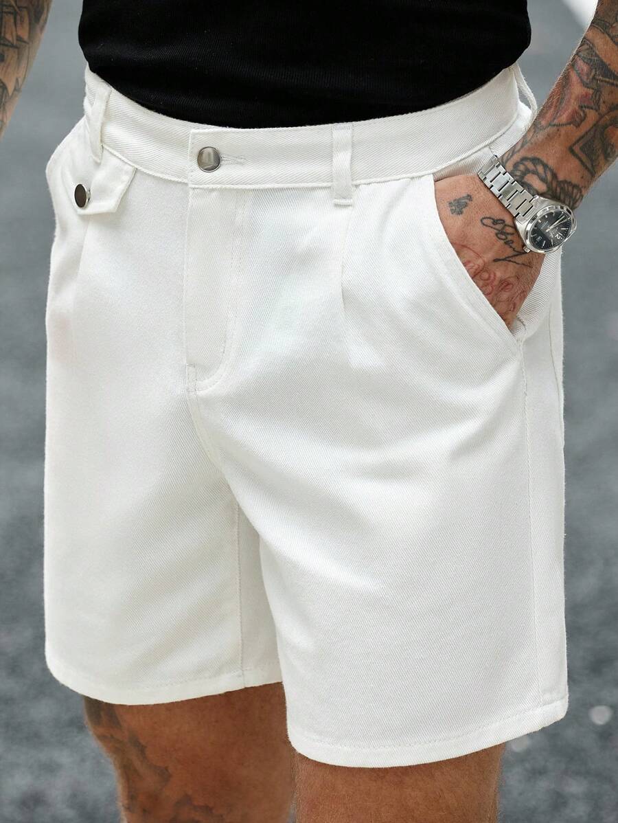 Jorts denim noirs coupe ample casual streetwear pour homme tendance