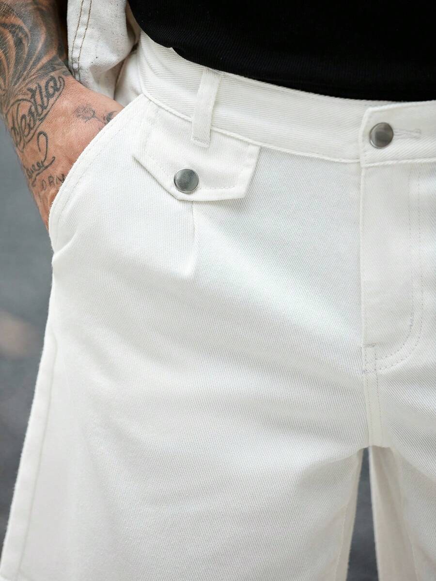 Jean noir style décontracté ample et streetwear tendance pour homme