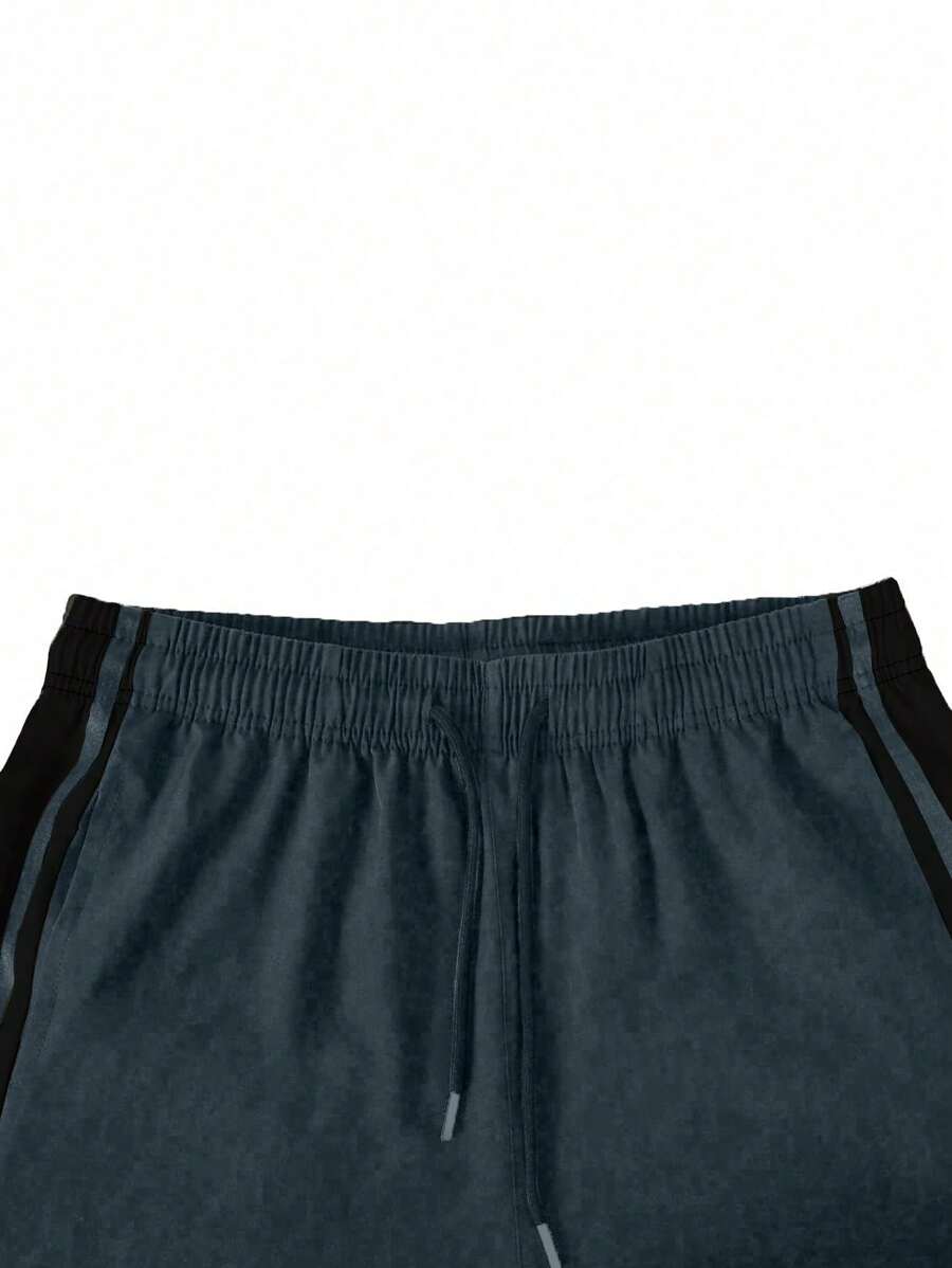 Pantalon d'été ample et respirant pour homme, coupe droite, avec bandes latérales