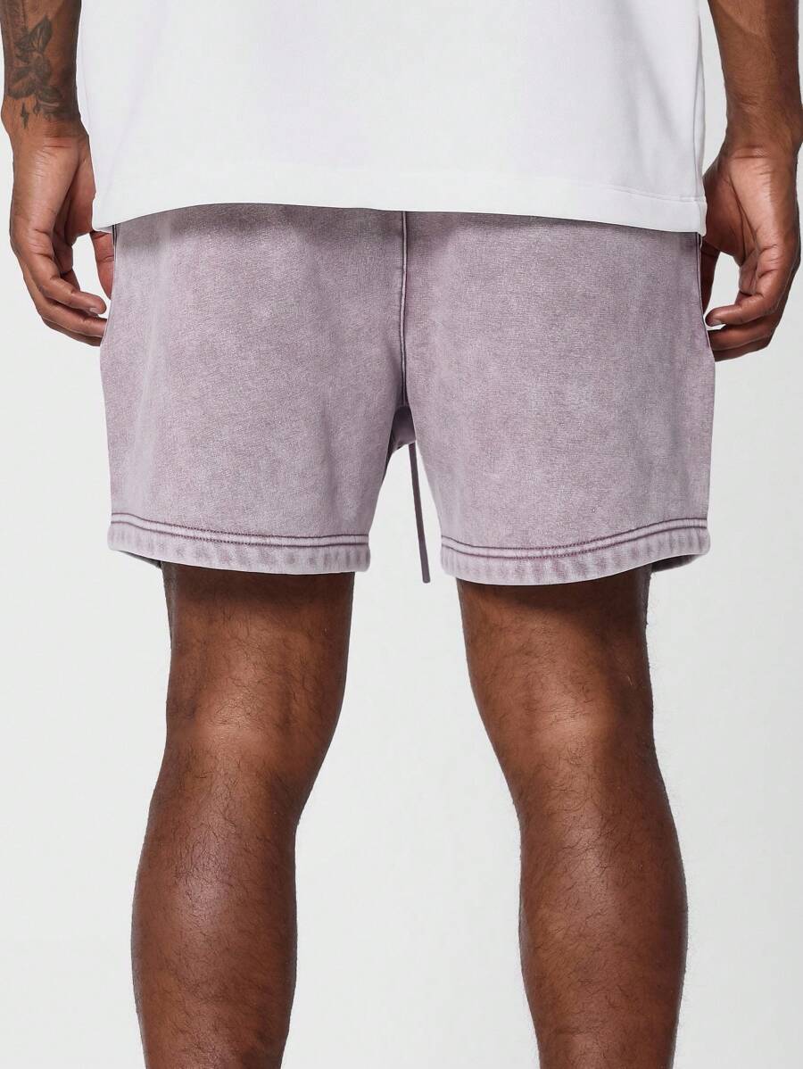Bermuda athlétique taille haute à entrejambe bas – Style détente pour homme