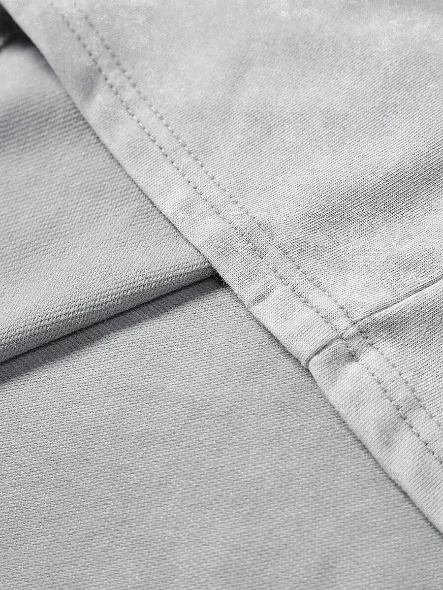 Chemise à col rond casual avec poche style streetwear tendance pour hommes