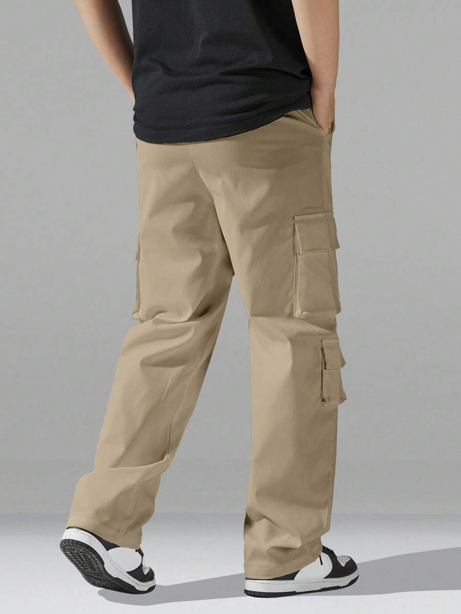 Pantalon cargo utilitaire baggy streetwear avec cordon de serrage
