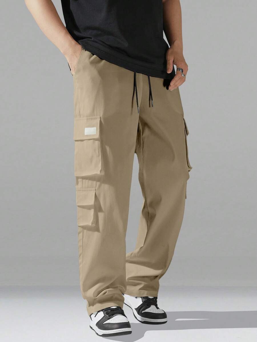 Pantalon cargo utilitaire baggy streetwear avec cordon de serrage