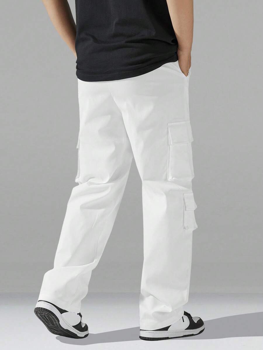 Pantalon cargo utilitaire baggy streetwear avec cordon de serrage