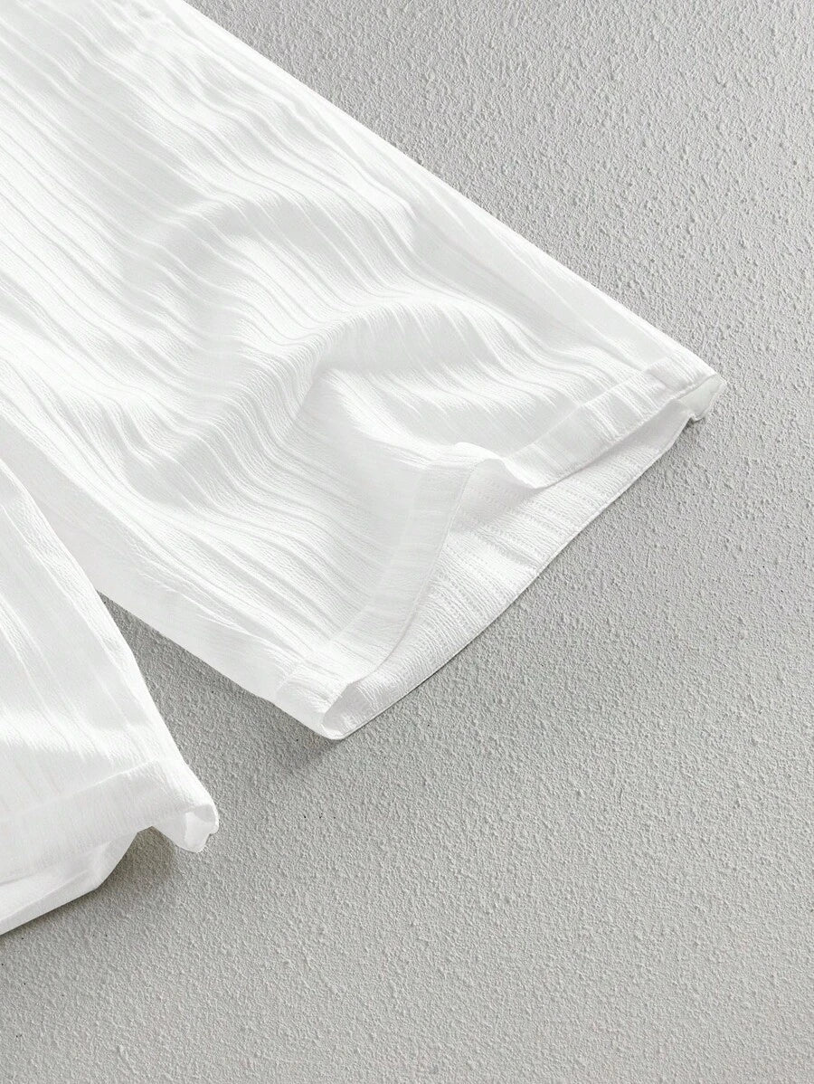 Bermuda droit tissé taille mi-haute – Short décontracté pour homme