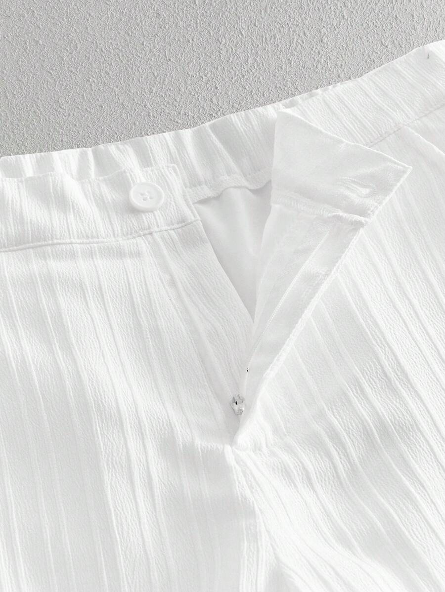 Bermuda droit tissé taille mi-haute – Short décontracté pour homme