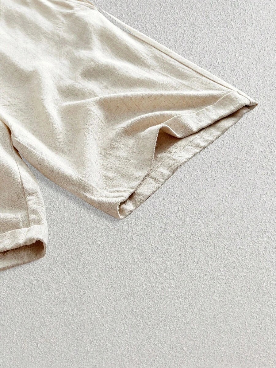 Bermuda droit tissé taille mi-haute – Short décontracté pour homme