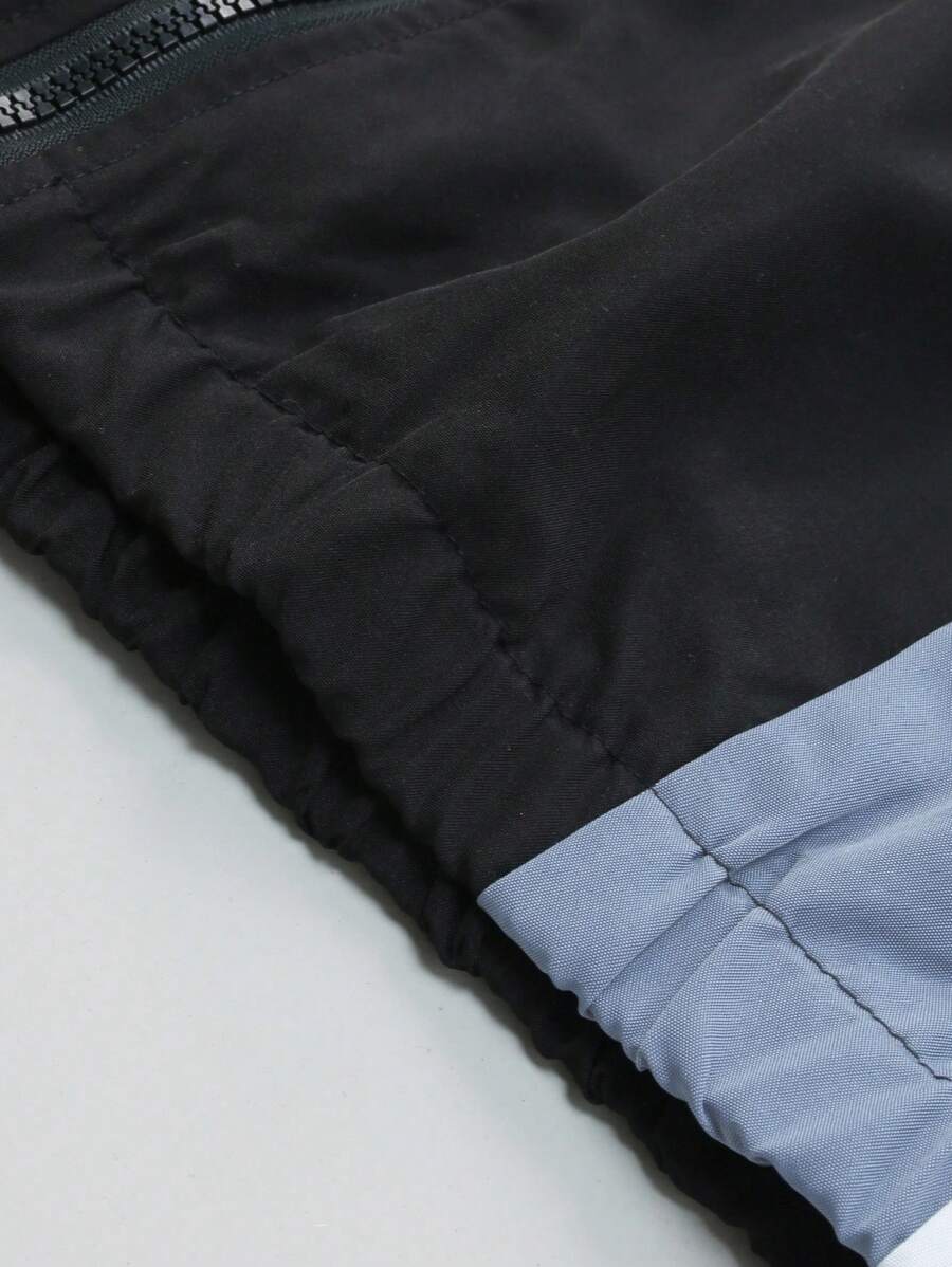 Veste coupe-vent légère avec fermeture éclair sur le devant pour homme