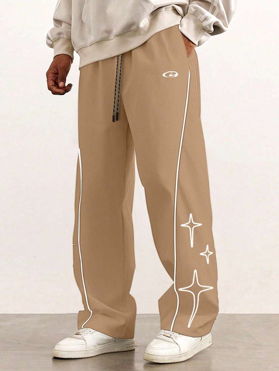 Pantalon de survêtement élégant avec patchs contrastés pour hommes