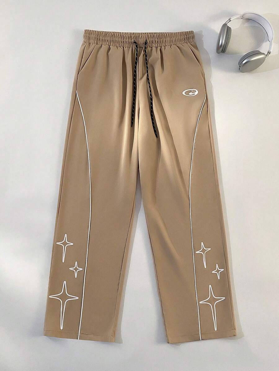 Pantalon de survêtement élégant avec patchs contrastés pour hommes