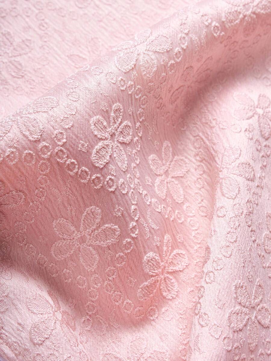 Chemise jacquard brodée à motifs botaniques – Haut floral de luxe pour homme