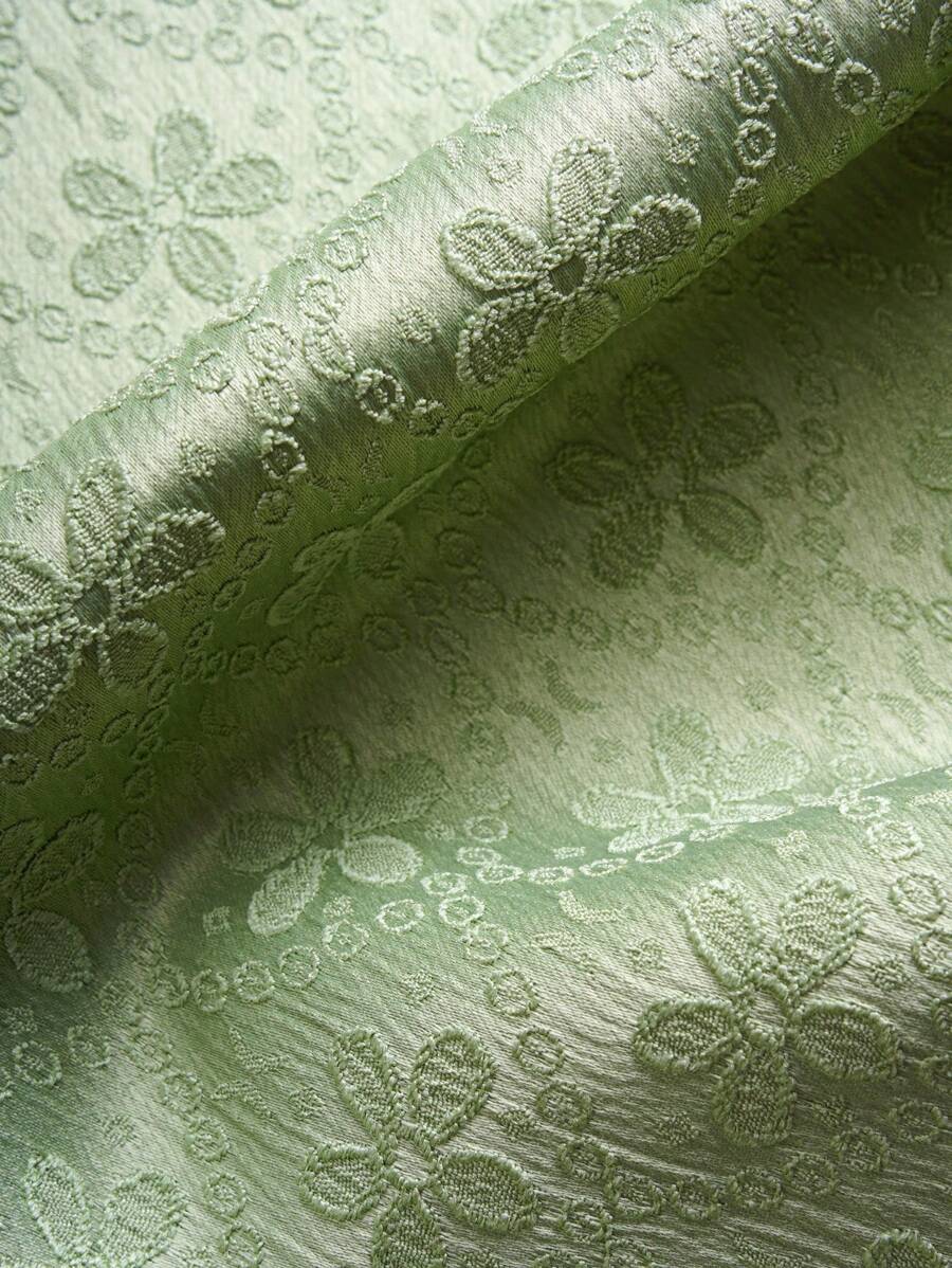 Chemise jacquard brodée à motifs botaniques – Haut floral de luxe pour homme