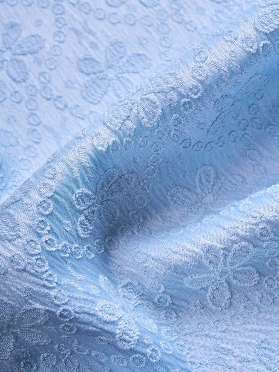 Chemise jacquard brodée à motifs botaniques – Haut floral de luxe pour homme