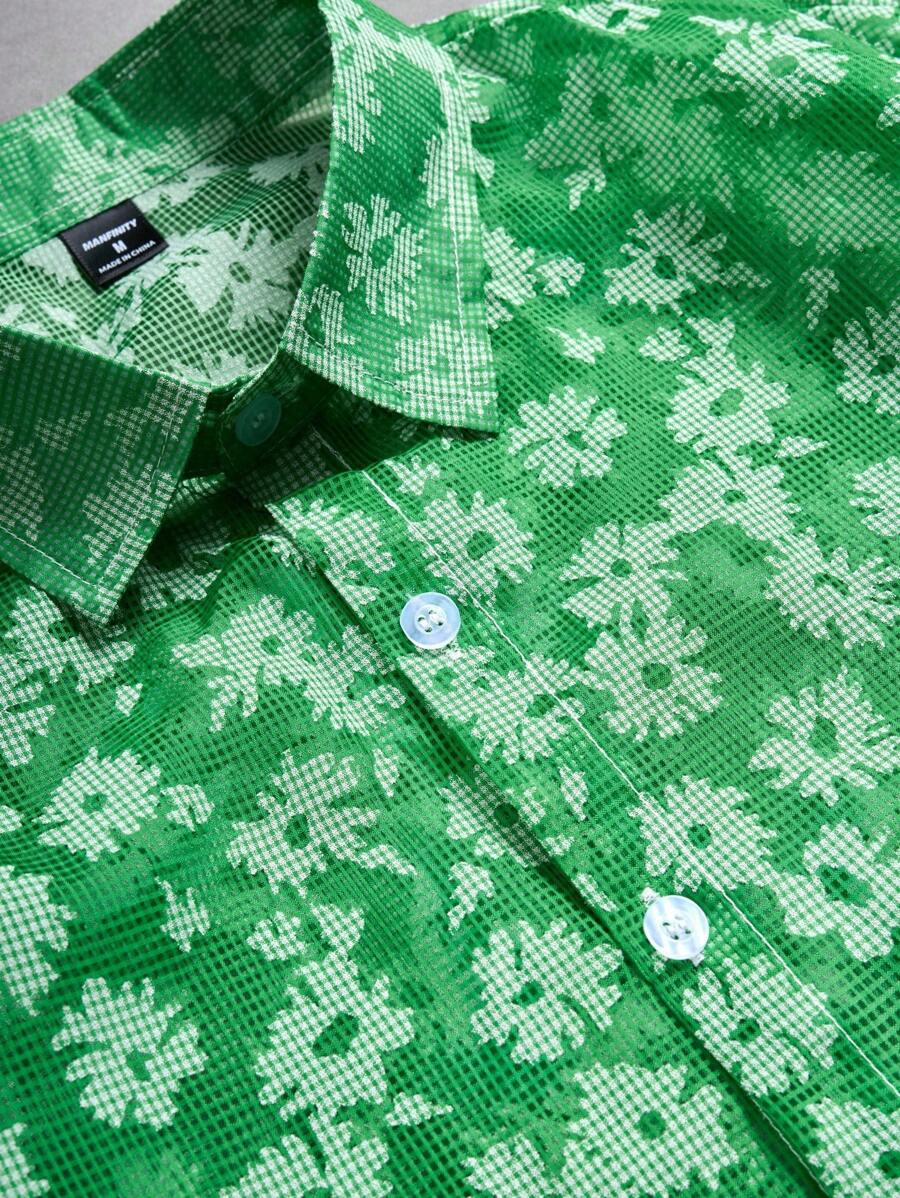 Chemise Jacquard à bulles pour homme - Style festival décontracté