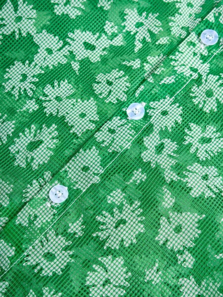 Chemise Jacquard à bulles pour homme - Style festival décontracté