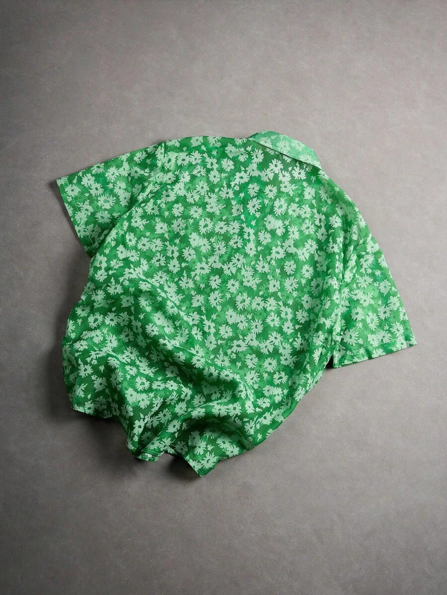 Chemise Jacquard à bulles pour homme - Style festival décontracté