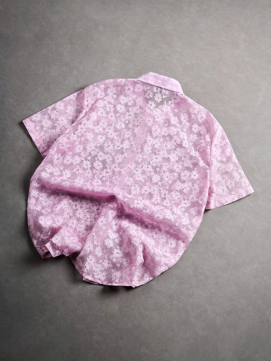 Chemise Jacquard à bulles pour homme - Style festival décontracté