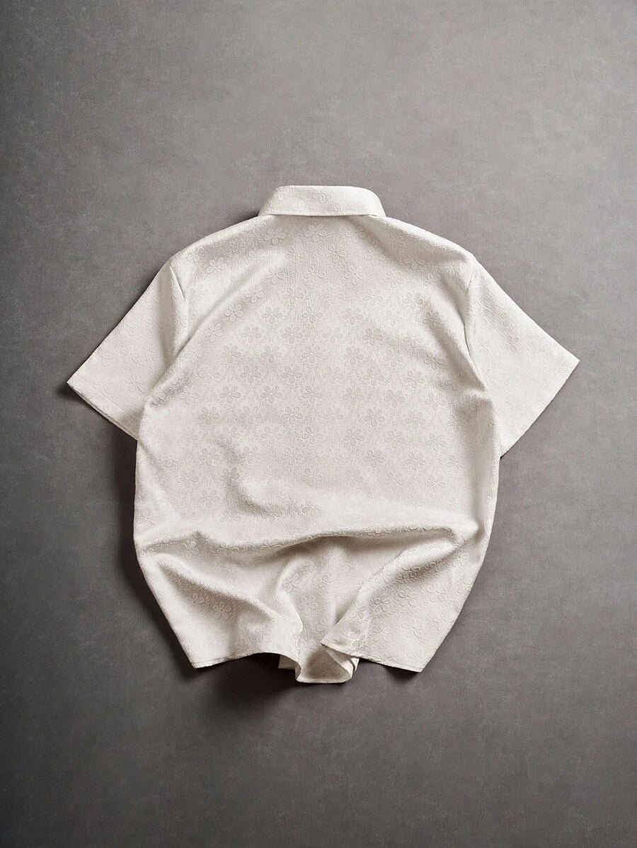 Chemise Jacquard à bulles pour homme - Style festival décontracté