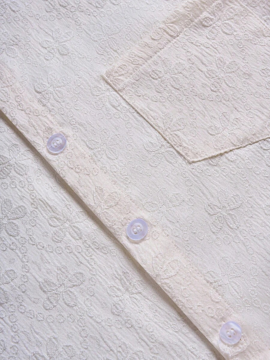 Chemise Jacquard à bulles pour homme - Style festival décontracté