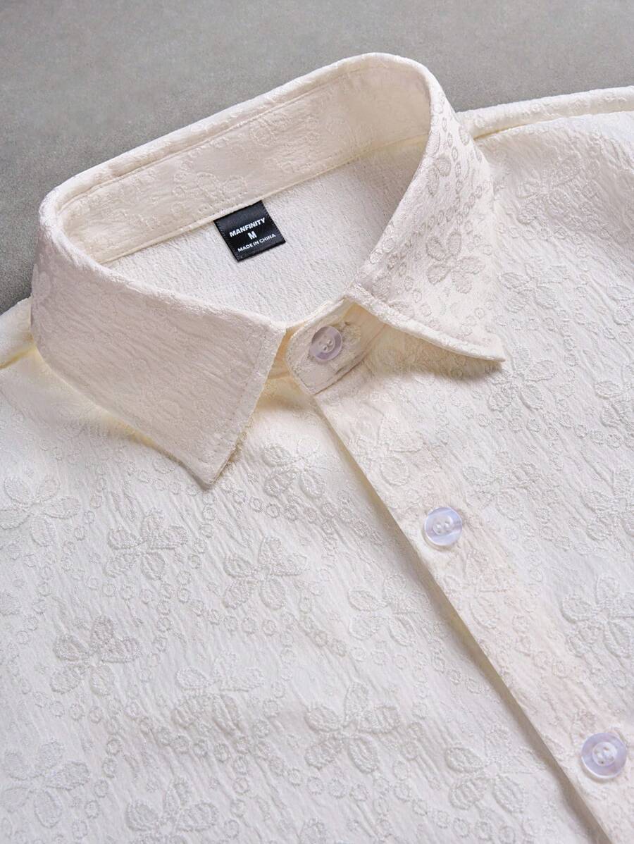 Chemise Jacquard à bulles pour homme - Style festival décontracté