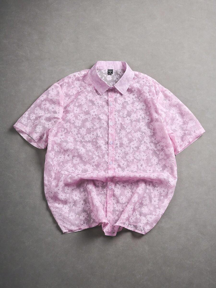 Chemise Jacquard à bulles pour homme - Style festival décontracté