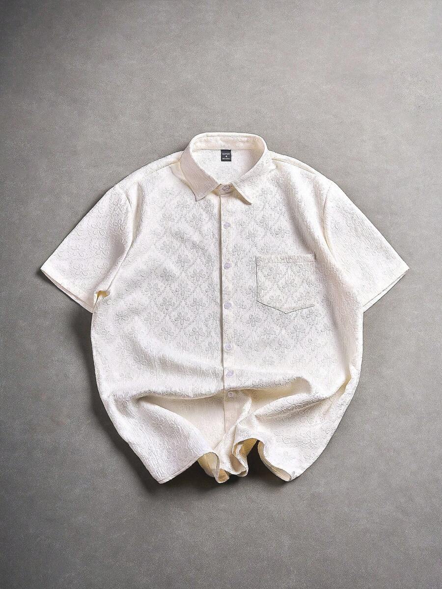 Chemise Jacquard à bulles pour homme - Style festival décontracté