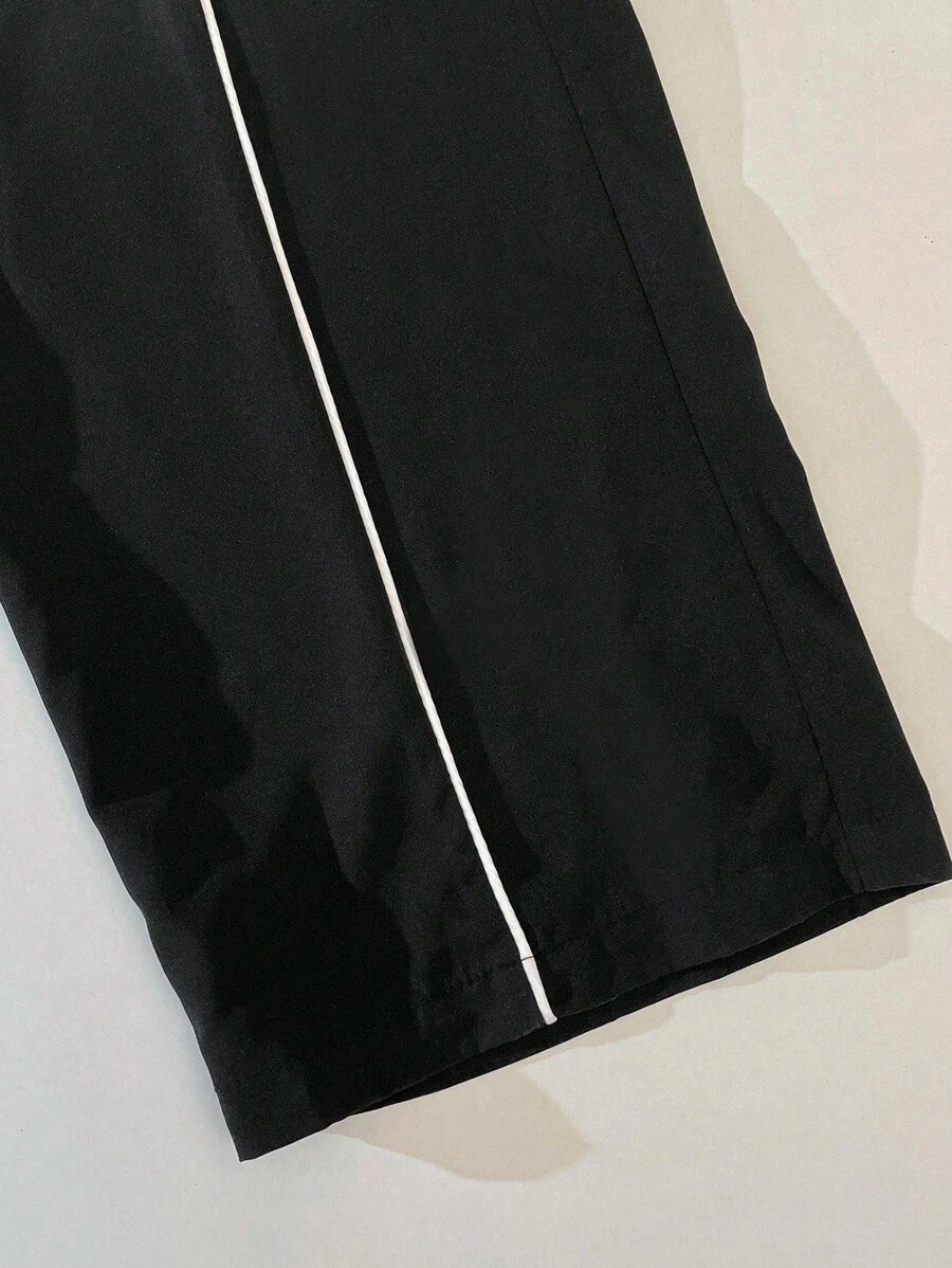 Pantalon de survêtement élégant avec patchs contrastés pour hommes