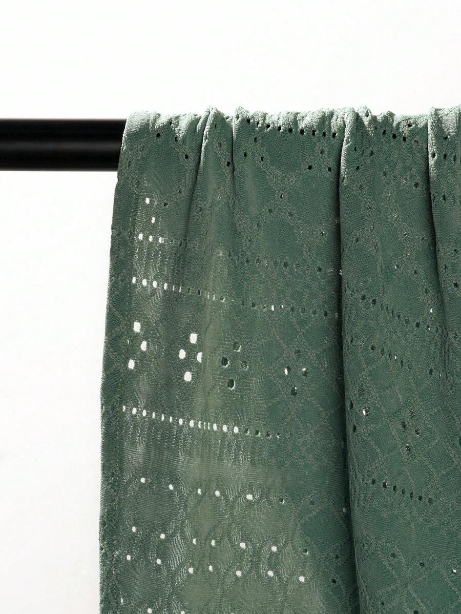 Chemise jacquard texturée au crochet pour homme - Tricot géométrique décontracté