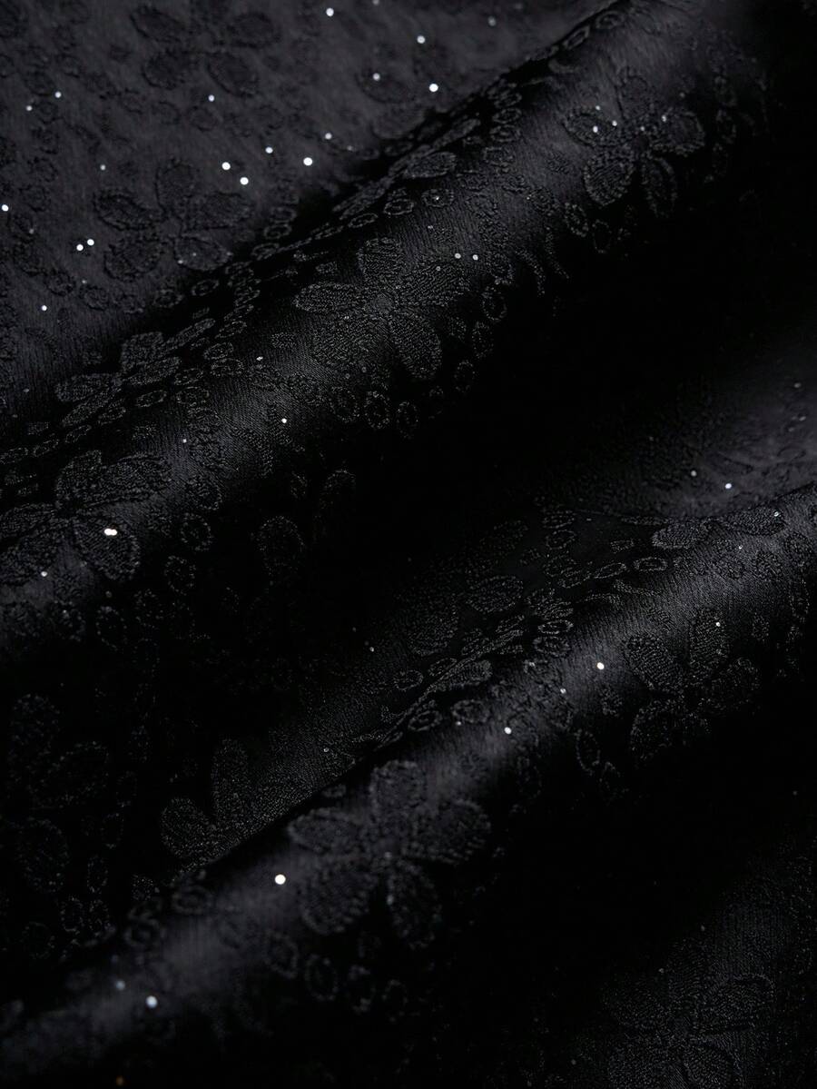 Chemise jacquard brodée à motifs botaniques – Haut floral de luxe pour homme