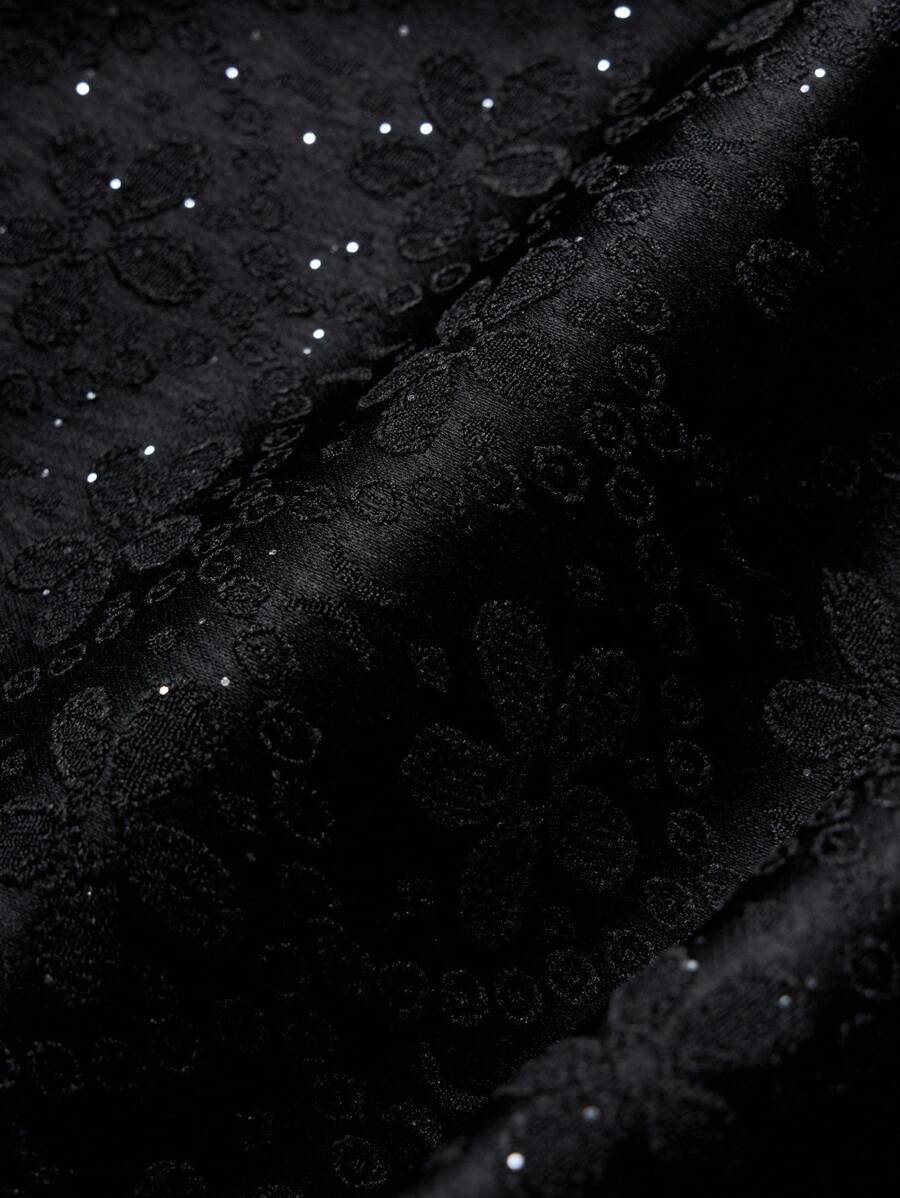 Chemise jacquard brodée à motifs botaniques – Haut floral de luxe pour homme