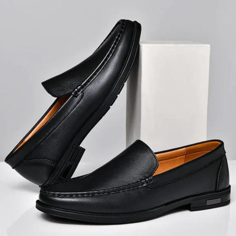 Mocassins en cuir – Chaussures habillées à enfiler haut de gamme pour homme