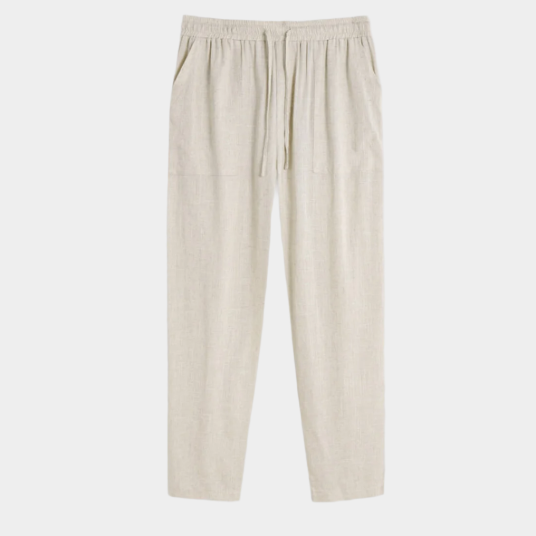 Pantalon en lin coupe décontractée – Pantalon d'été léger pour homme