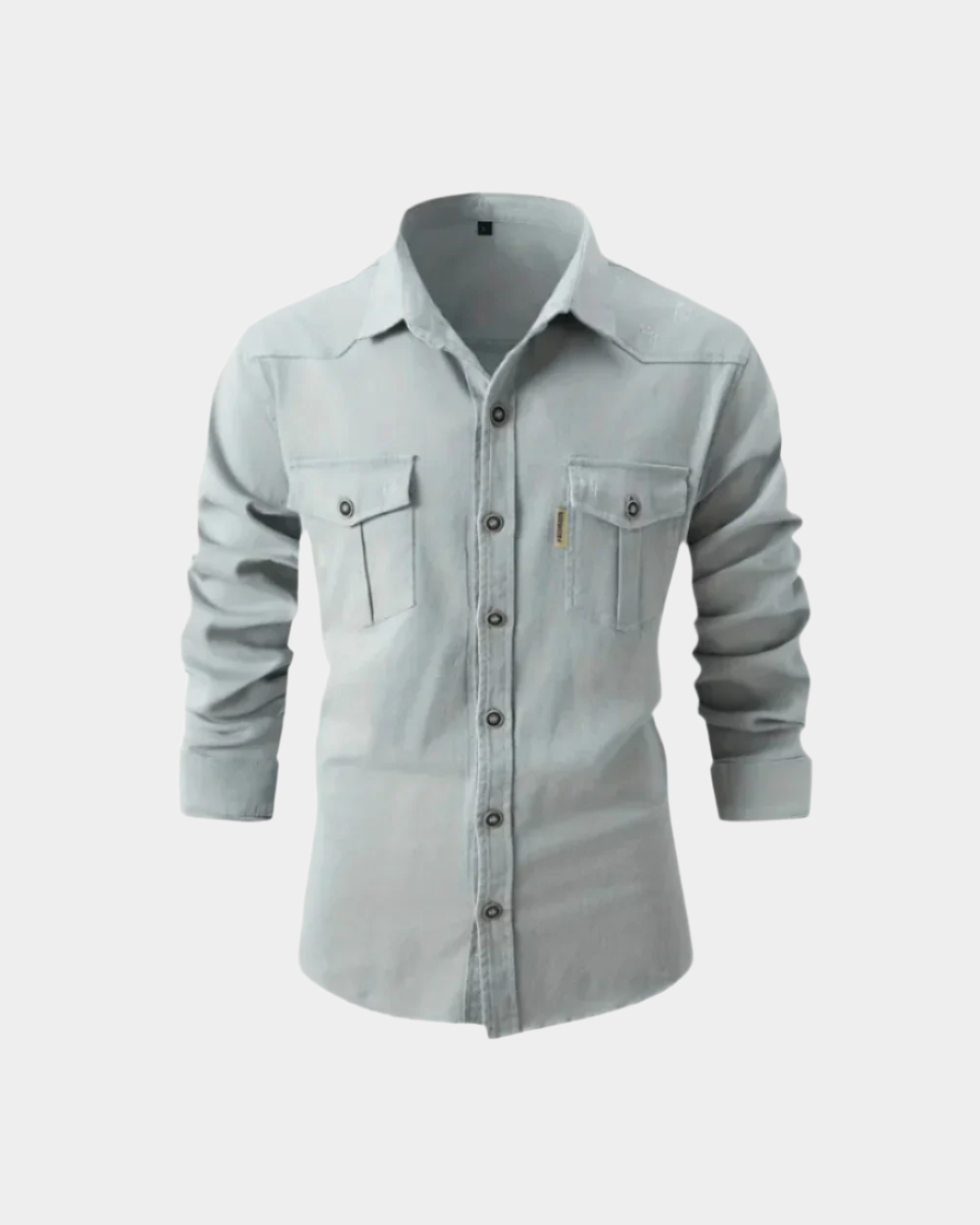 Chemise en jean boutonnée coupe moderne et décontractée pour homme