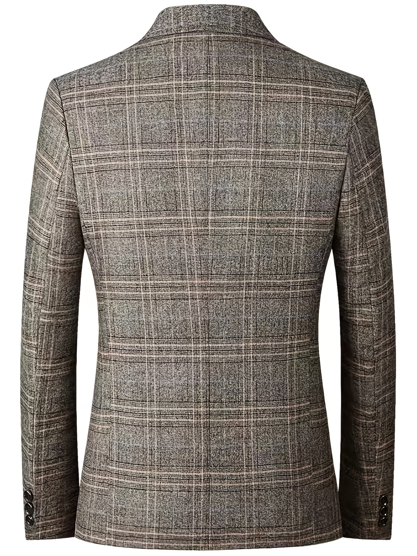 Costume slim à carreaux et rayures pour homme – Style décontracté et moderne