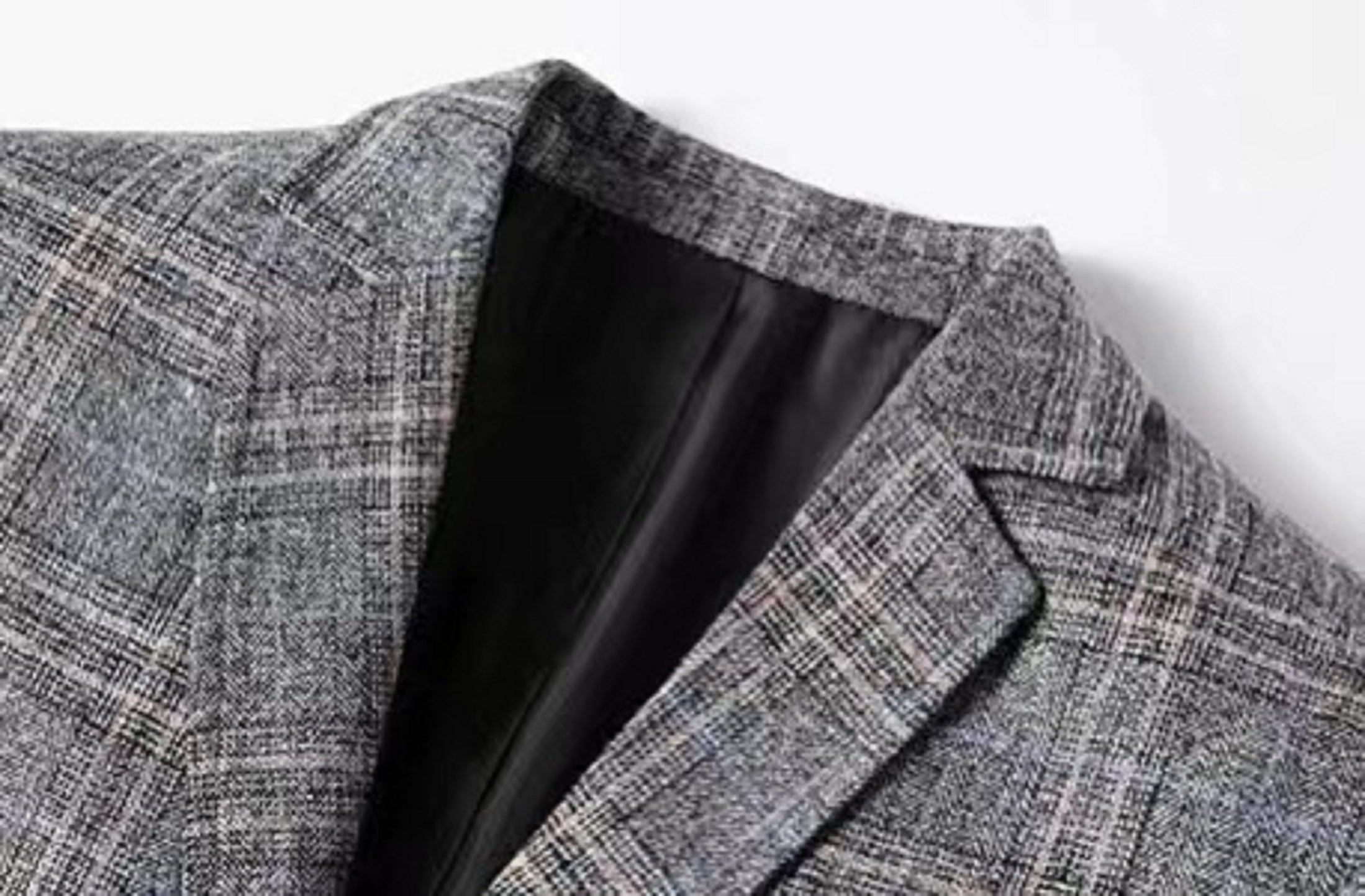 Costume slim à carreaux et rayures pour homme – Style décontracté et moderne