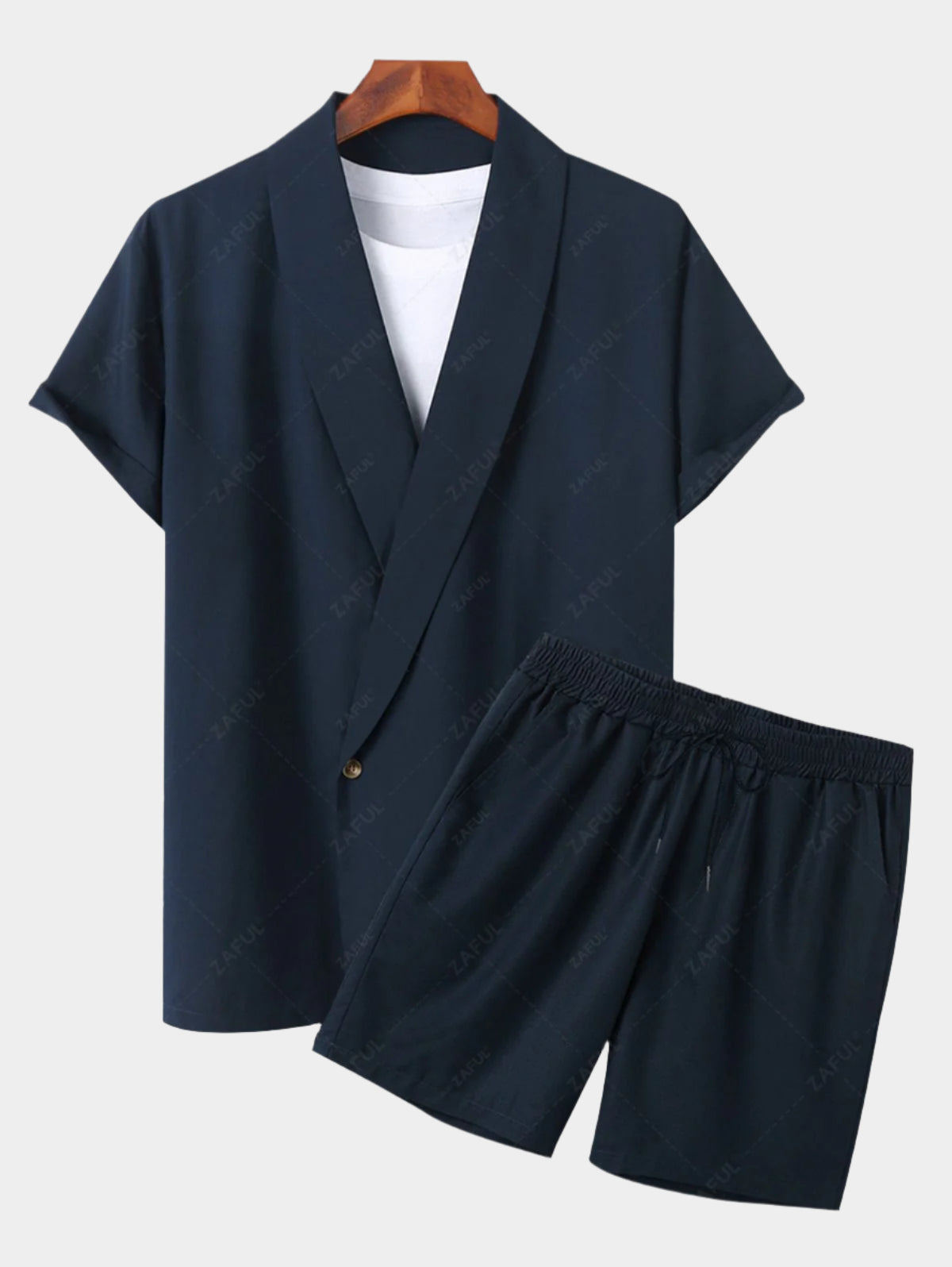 Chemise à col et short décontracté deux ensembles pour un style estival au quotidien