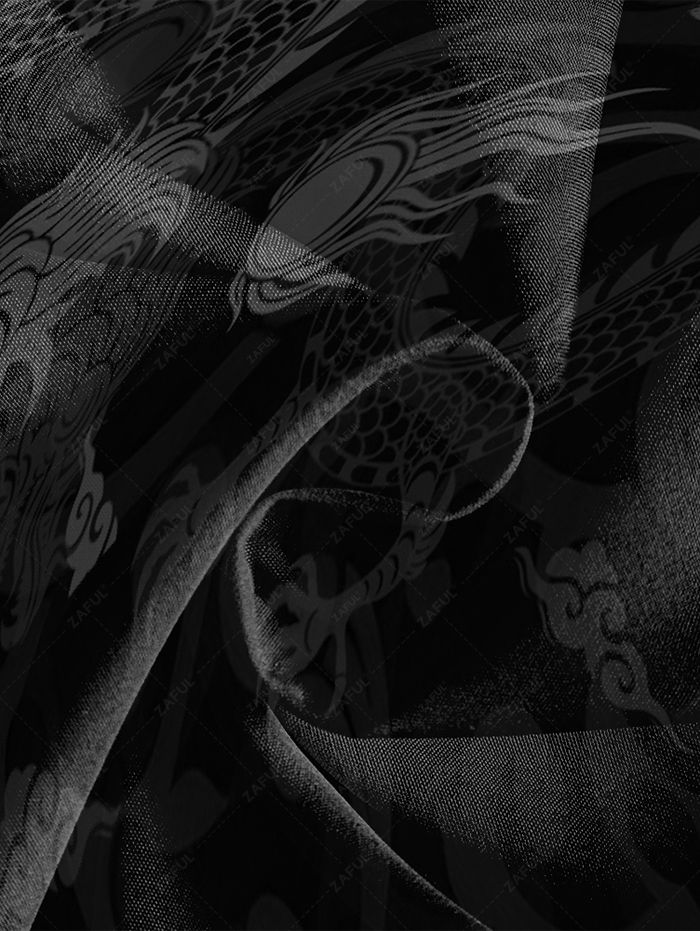 Imprimé dragon oriental deux ensembles avec short pour un style estival