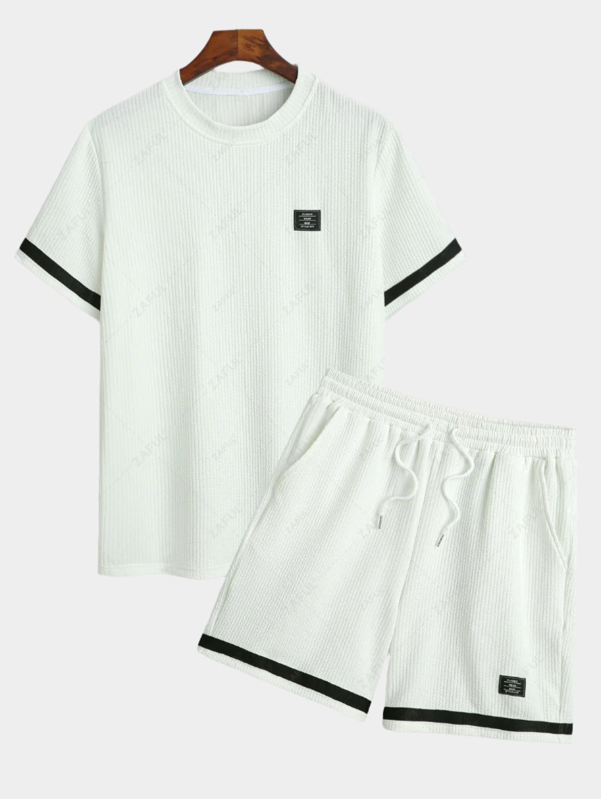 Jacquard chemises et short deux ensemble pour un look estival décontracté