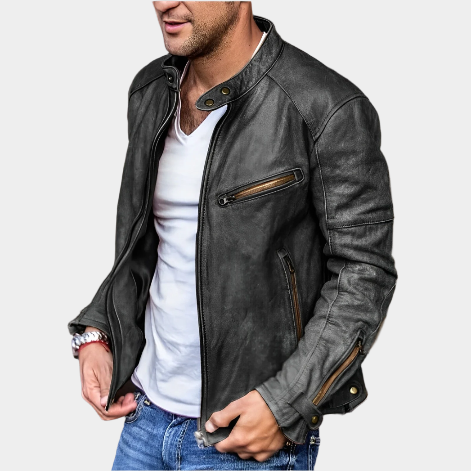 Veste en cuir Four Seasons – Confort élégant pour homme