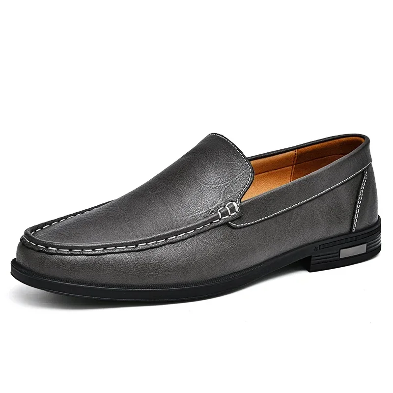 Mocassins en cuir – Chaussures habillées à enfiler haut de gamme pour homme