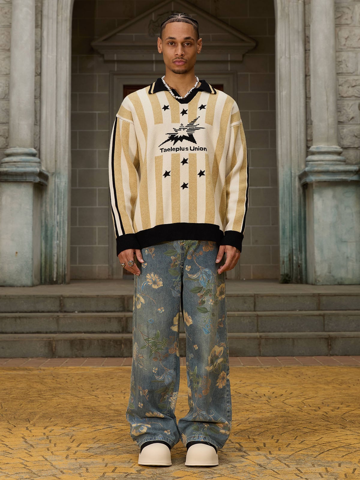 Pantalon ample à imprimé floral pour homme - Style streetwear