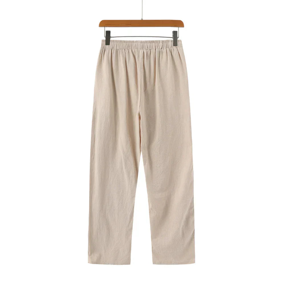 Pantalon en lin pour homme – Coupe décontractée légère été