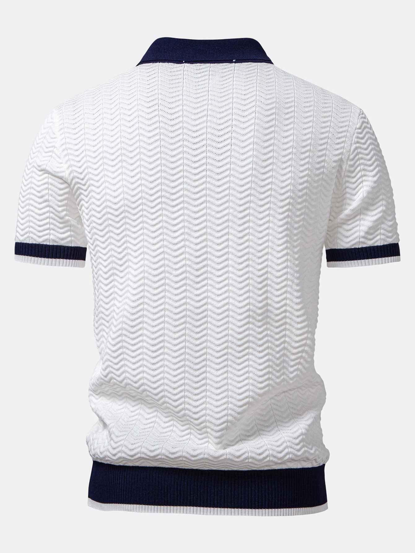 Chemises au crochet homme polo tricoté col V élégant tendance