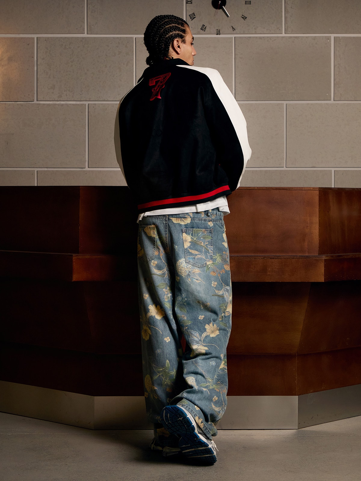 Pantalon ample à imprimé floral pour homme - Style streetwear