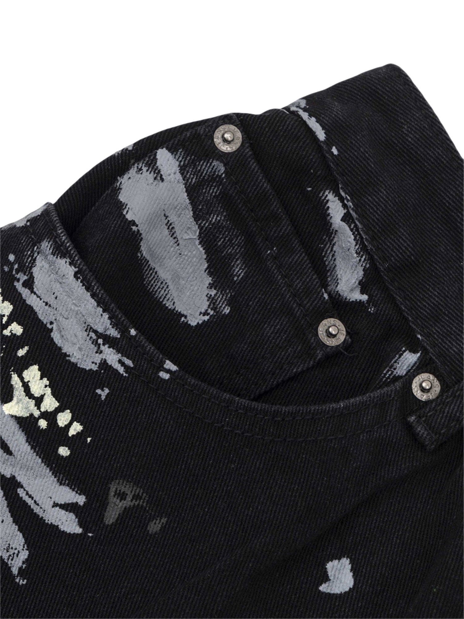 Pantalon baggy réfléchissant à motif graffiti pour homme, coupe large